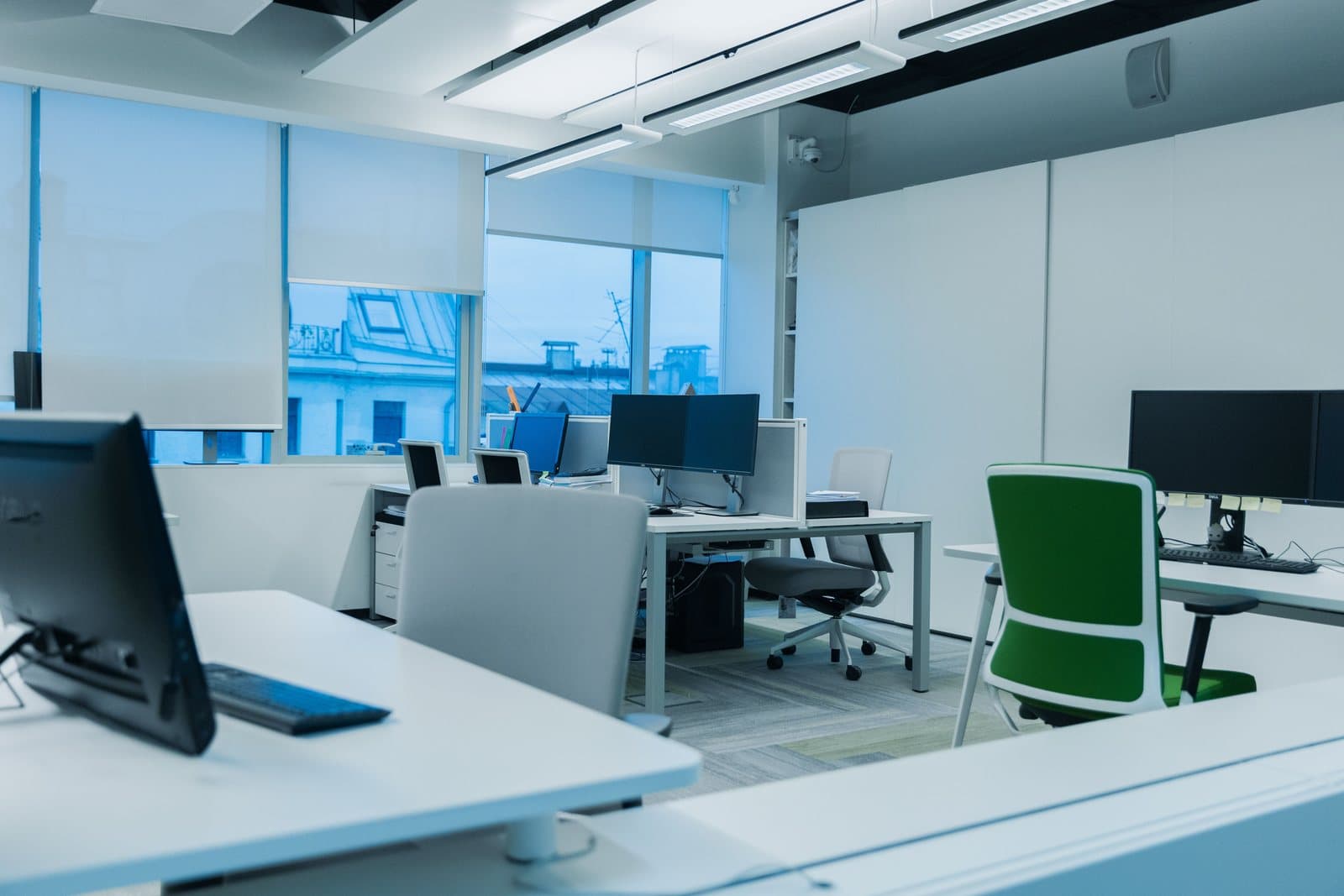 A modern open-plan technology workspace
